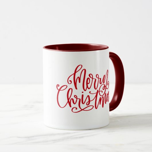 Mug Joyeux Monogramme de Noël  (Devant droit)