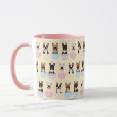 Mug Joyeux Motif de Chien de Pâques français (Gauche)