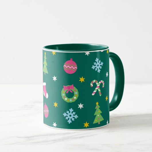 Mug Joyeux motif de Noël (Devant droit)