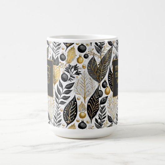Mug Joyeux Motif de Noël en or noir #21 ID1009 (Centre)