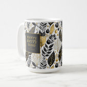 Mug Joyeux Motif de Noël en or noir #21 ID1009 (Devant gauche)