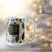 Mug Joyeux Motif de Noël en or noir #21 ID1009