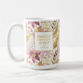 Mug Joyeux Motif de Noël rose or #21 ID1009 (Gauche)