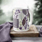 Mug Joyeux Motif de Noël vert violet #21 ID1009