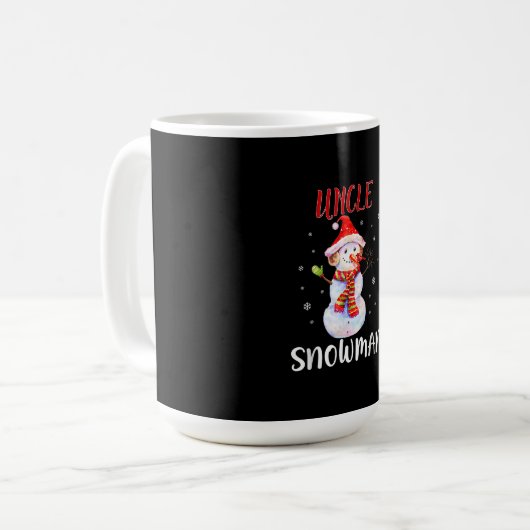 Mug Joyeux Noël 2020 Oncle Snowman En Masque Pajama (Devant gauche)