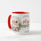 Mug Joyeux Noël 2 Photo Meilleure nouvelle maman toujo (Devant gauche)