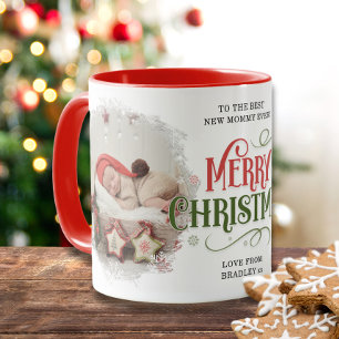 Mug Joyeux Noël 2 Photo Meilleure nouvelle maman toujo