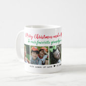 Mug Joyeux Noël 5 Collage de photos Grand-parents (Devant gauche)