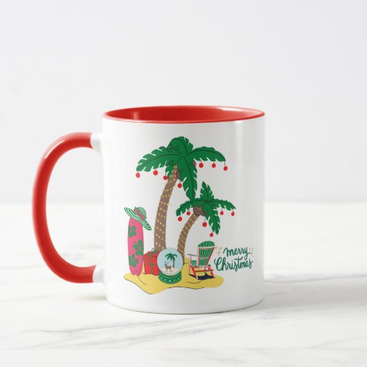 Mug Joyeux Noël à la plage (Gauche)