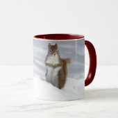 Mug Joyeux Noël à l'écureuil rouge (Devant droit)