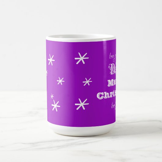 Mug Joyeux Noël Aimez-vous toujours Papa Mauve (Centre)