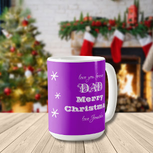 Mug Joyeux Noël Aimez-vous toujours Papa Mauve