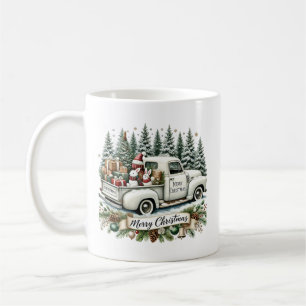 Mug Joyeux Noël ajouter monogramme Camion de pays