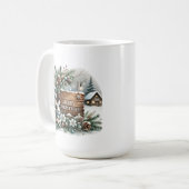 Mug Joyeux Noël ajouter monogramme Maison de campagne (Devant gauche)