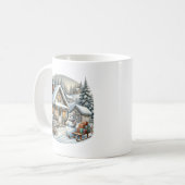 Mug Joyeux Noël ajouter monogramme Maison de campagne (Devant gauche)