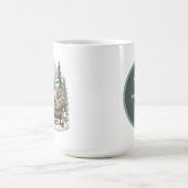 Mug Joyeux Noël ajouter monogramme rennes traîneau (Centre)