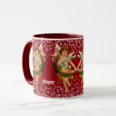 Mug Joyeux Noël Angel hiver Flamme de neige fête pour  (Devant gauche)