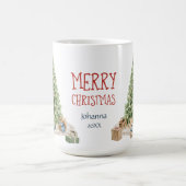 Mug Joyeux Noël Animaux Mignons Nostalgiques Mémoire (Centre)