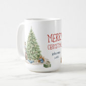 Mug Joyeux Noël Animaux Mignons Nostalgiques Mémoire (Devant gauche)
