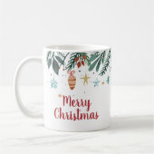 Mug Joyeux Noël, Aquarelle Arbre de Noël Cadeau Ta (Gauche)