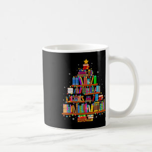 Mug Joyeux Noël Arbre Livres de lecture Amateur Biblio