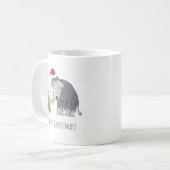 Mug Joyeux Noël Arbre mignon Mammoth Santa Hat (Devant gauche)