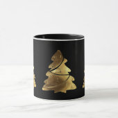 Mug Joyeux Noël Arbre noir et or Elégant (Centre)