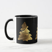 Mug Joyeux Noël Arbre noir et or Elégant (Gauche)