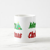 Mug Joyeux Noël Arbre rouge vert demi typographie (Centre)