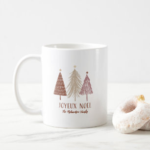 Mug Joyeux Noel Arbres de Noël Élégant Personnalisé