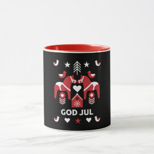 Mug Joyeux Noël Art Populaire Suédois L