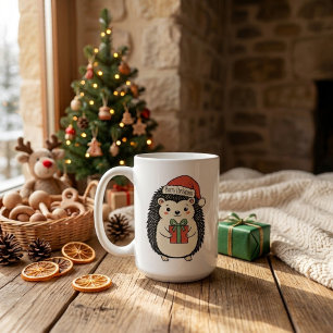 Mug Joyeux Noël au hérisson mignon