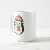 Mug Joyeux Noël au hérisson mignon (Devant gauche)