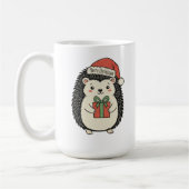 Mug Joyeux Noël au hérisson mignon (Gauche)