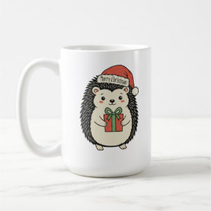 Mug Joyeux Noël au hérisson mignon