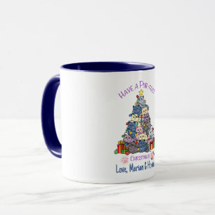 Mug Joyeux Noël aux amoureux des chats parfaits