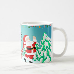Mug Joyeux Noël avec cadeau de vacances de rennes d'hi