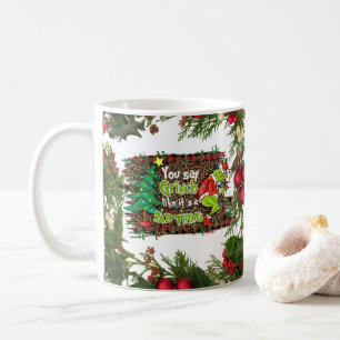 Mug Joyeux Noël avec cadeau de vacances de rennes d'hi
