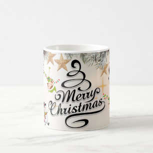 Mug Joyeux Noël avec cadeau de vacances de rennes d'hi