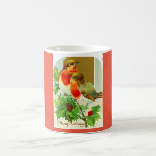 Mug Joyeux Noël avec des robins