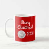 Mug Joyeux Noël avec l'ornement d'argent (Gauche)