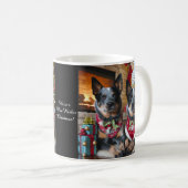 Mug Joyeux Noël avec un Blue Heeler ! (Devant droit)