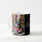 Mug Joyeux Noël avec un Blue Heeler ! (Devant gauche)