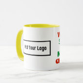 Mug Joyeux Noël avec votre image et votre nom Choix (Devant gauche)