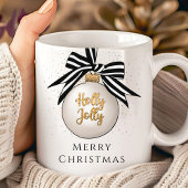 Mug Joyeux Noël Bauble noir et blanc