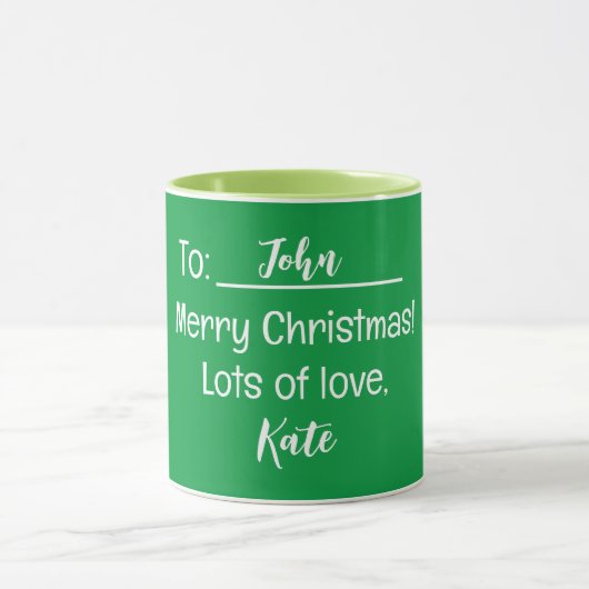 Mug Joyeux Noël Beaucoup d'amour Vert (Centre)