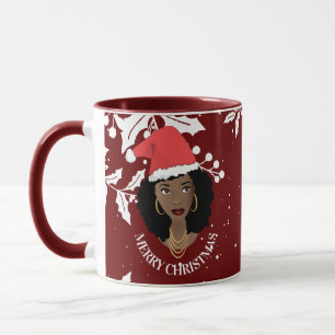 Mug Joyeux Noël, Beauté naturelle Santa Hat, Maroon