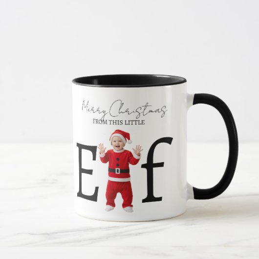 Mug Joyeux Noël Bébé Elfe Cadeau de Noël (Droite)