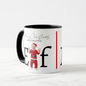 Mug Joyeux Noël Bébé Elfe Cadeau de Noël (Devant gauche)
