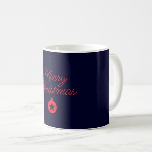 Mug Joyeux Noël Black Rock Bleu classique Unique (Devant droit)